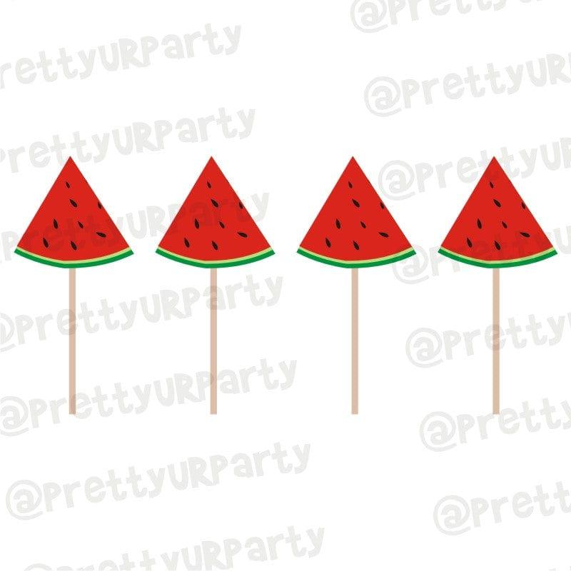 Watermelon Shaped Picks THEME PARTIES Pretty UR Party