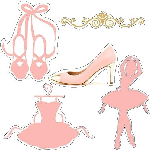 Pink and Gold Ballet Theme Cutouts