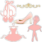 Pink and Gold Ballet Theme Cutouts THEME PARTIES Pretty UR Party