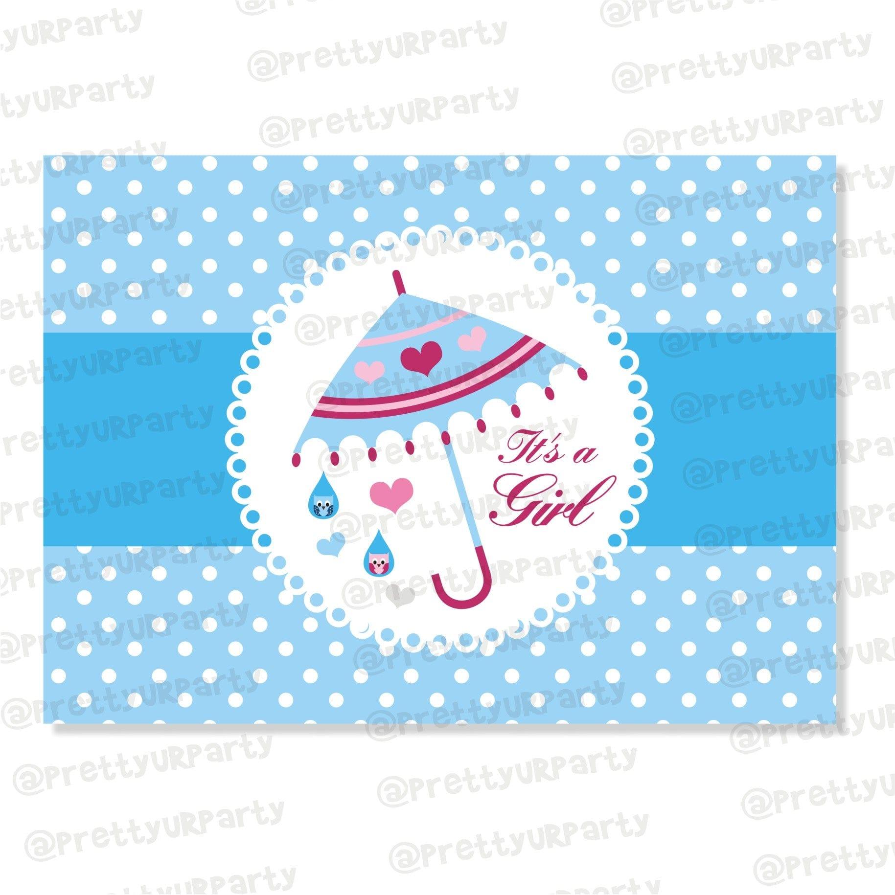 Pink and BlueTable Mats BABY SHOWER Pretty UR Party Non- Laminated