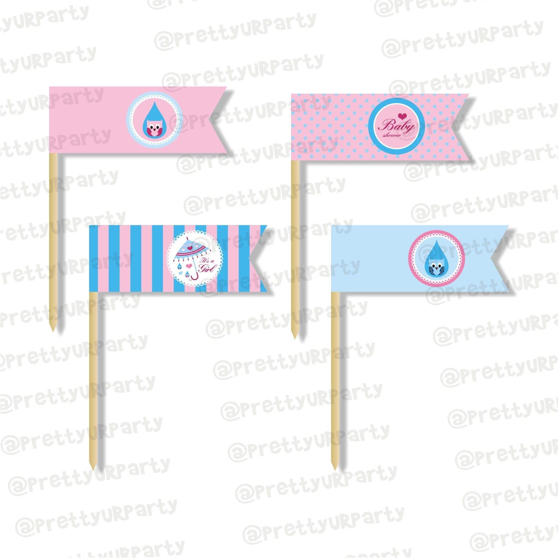 Pink and Blue Theme Picks BABY SHOWER Pretty UR Party