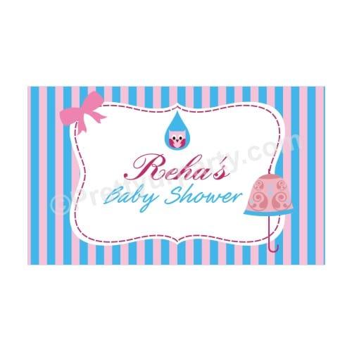 Pink and Blue Baby Shower Theme Backdrop PERSONALISED Pretty UR Party Default Title