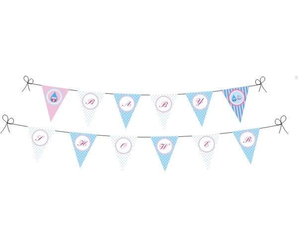 Pink and Blue Baby Shower Decorations Package BABY SHOWER Pretty UR Party