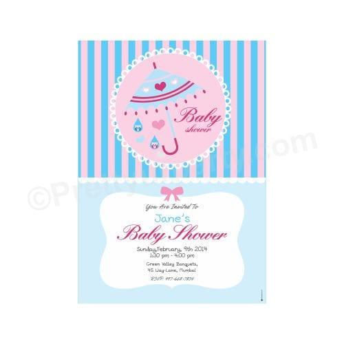 Pink and Blue E-Invitations BABY SHOWER Pretty UR Party
