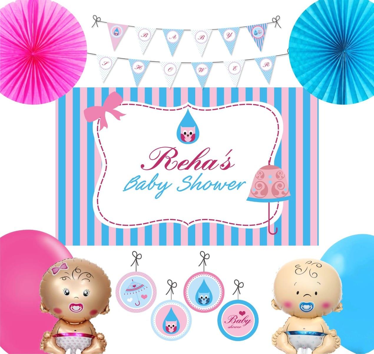 Pink and Blue Baby Shower Party Decorations BABY SHOWER Pretty UR Party
