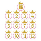 Pink and Gold Crown Monthly Photo Banner THEME PARTIES Pretty UR Party