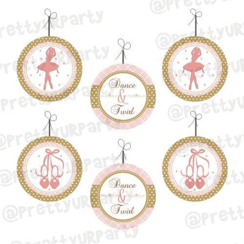 Pink and Gold Ballet Danglers THEME PARTIES Pretty UR Party Default Title
