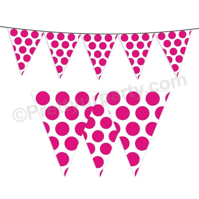 Pink Polka Dots Bunting BABY SHOWER Pretty UR Party Default Title