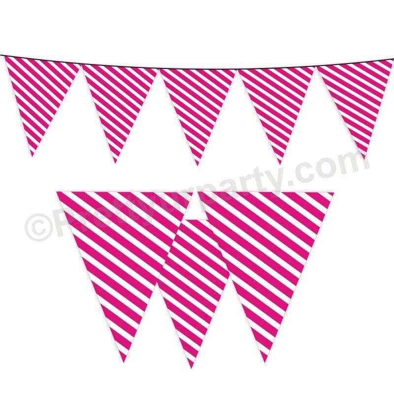 Pink Stripes Bunting BABY SHOWER Pretty UR Party Default Title