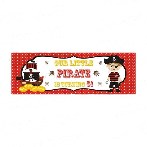 Personalized Pirate Birthday Banner 30in