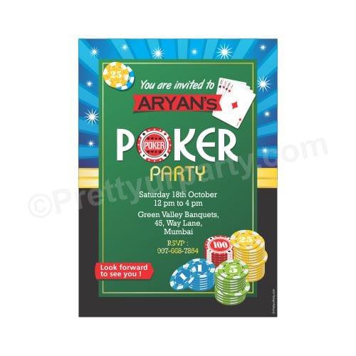 Poker E-Invitations THEME PARTIES Pretty UR Party
