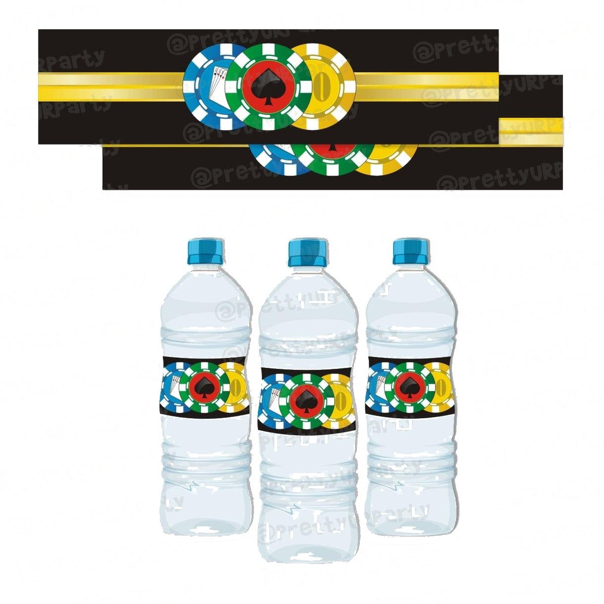 Poker Bottle Labels