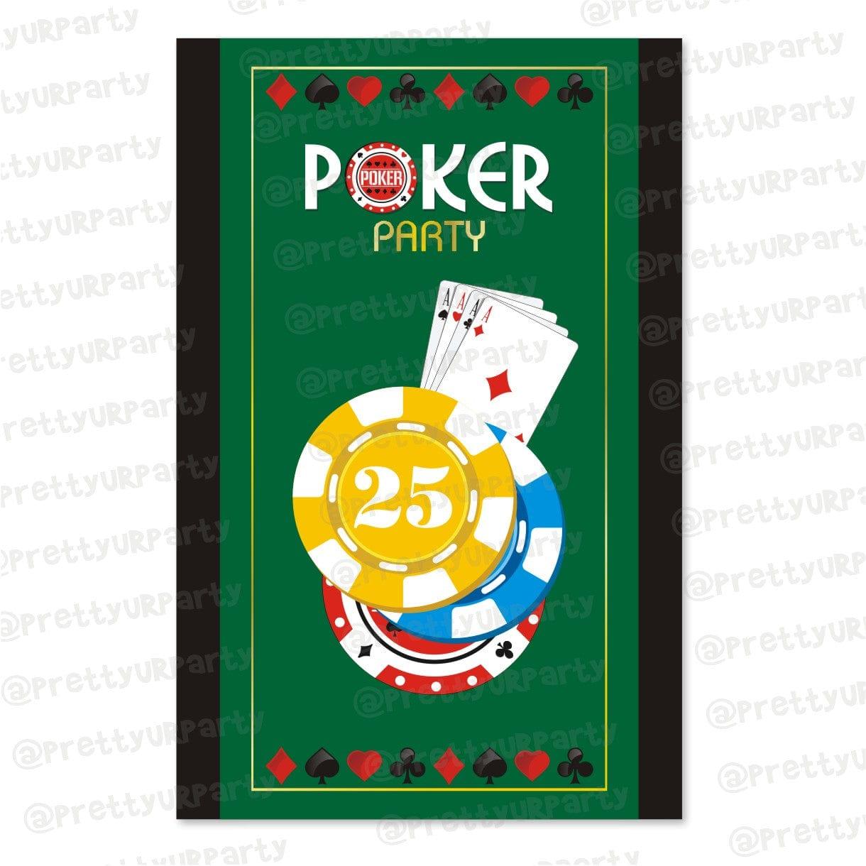 Poker Centerpieces - Pack of 2 ALL PARTY SUPPLIES Pretty UR Party Default Title