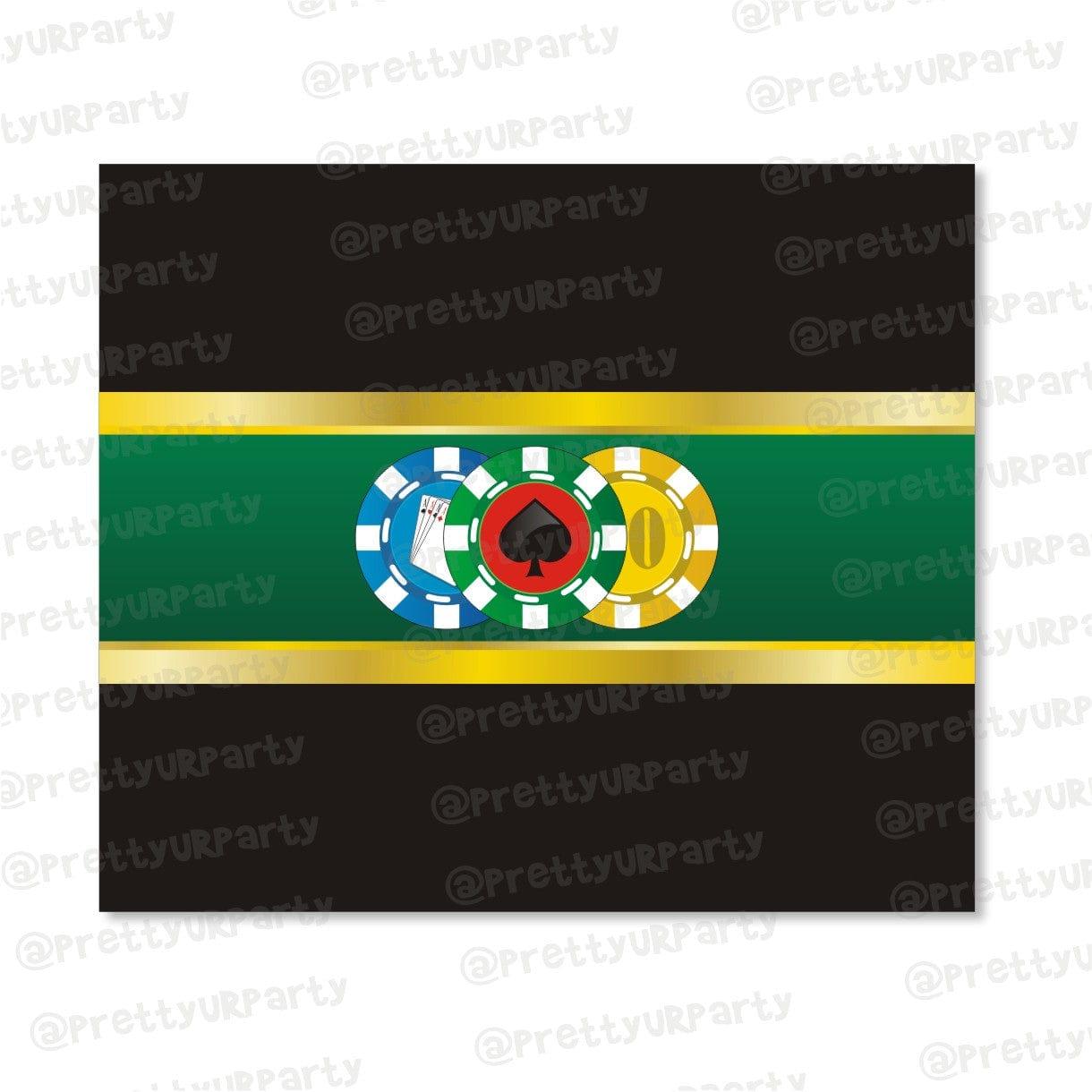 Poker Chocolate Wrappers ALL PARTY SUPPLIES Pretty UR Party Default Title