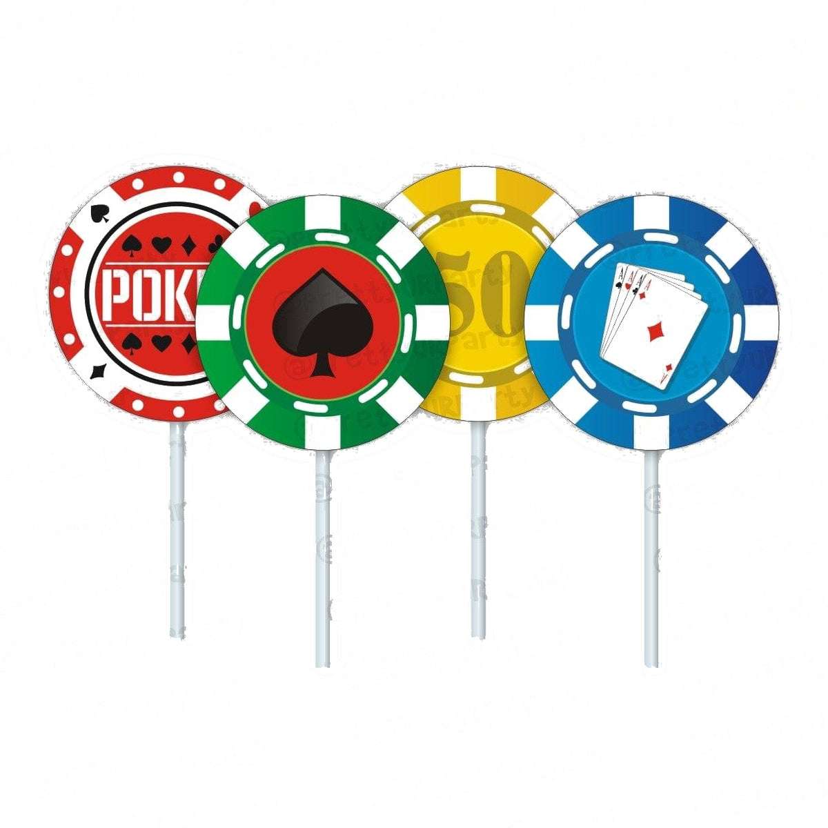 Poker Theme Cupcake / Food Toppers