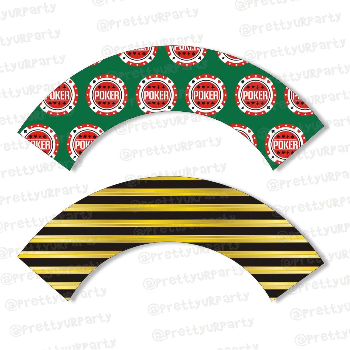 Poker Cupcake Wrappers ALL PARTY SUPPLIES Pretty UR Party Default Title