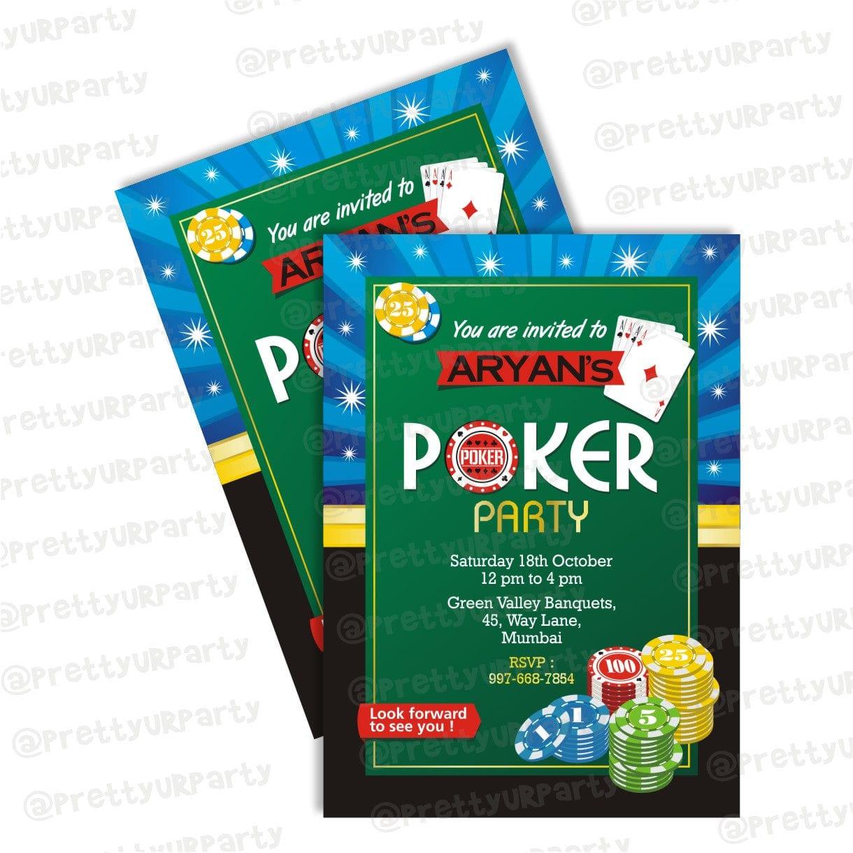 Poker Theme Invitations ALL PARTY SUPPLIES Pretty UR Party Default Title
