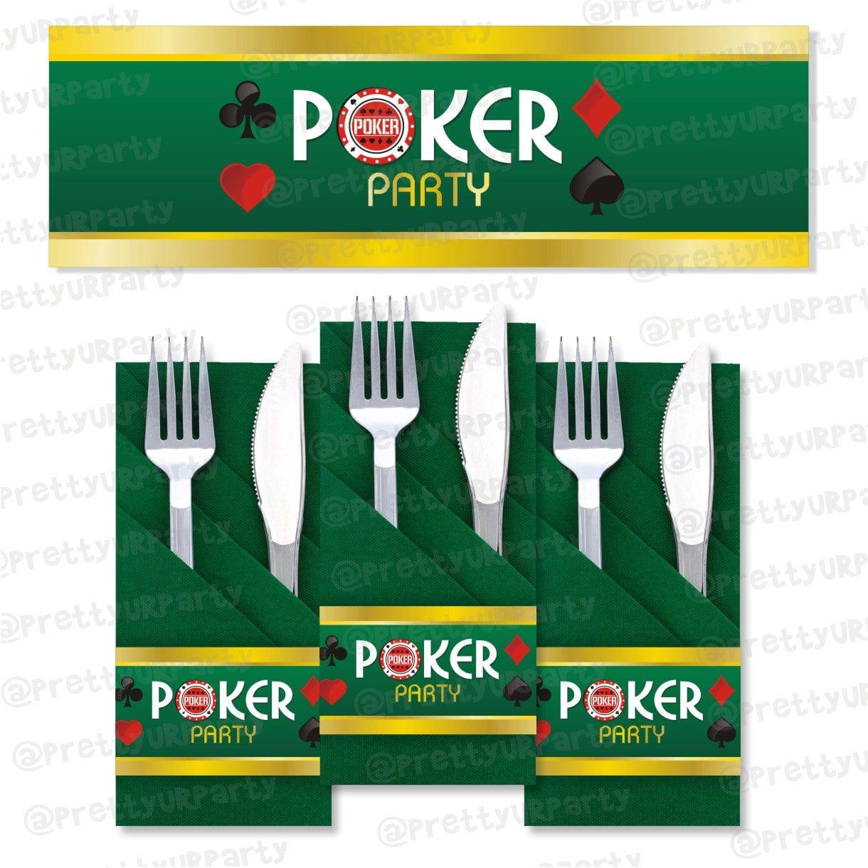Poker Napkin Rings ALL PARTY SUPPLIES Pretty UR Party Default Title