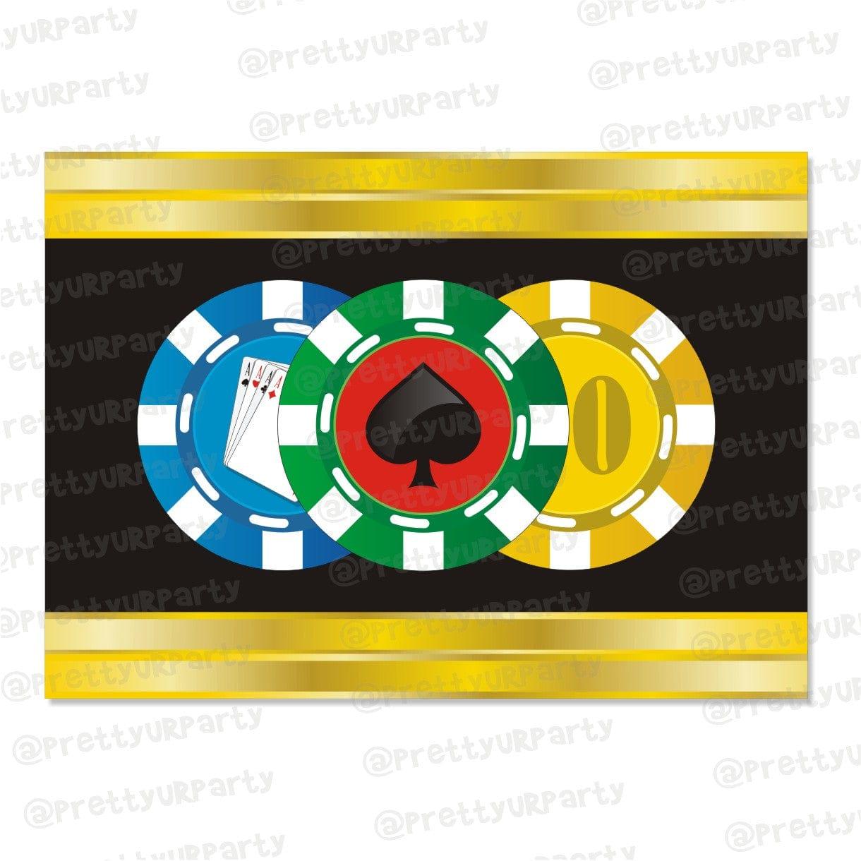 Poker Table Mats ALL PARTY SUPPLIES Pretty UR Party Default Title