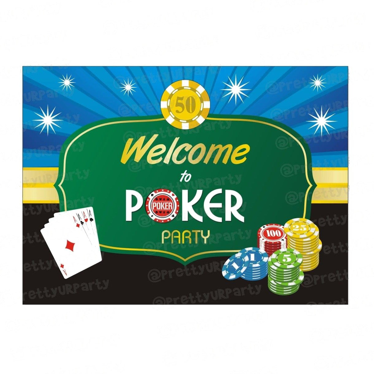 Poker Theme Entrance Banner / Door Sign