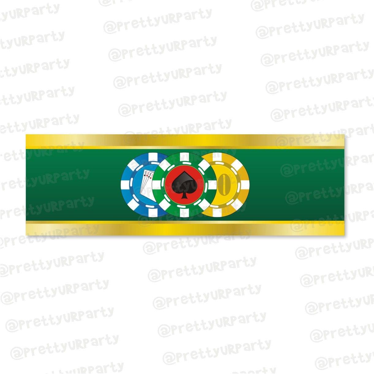 Poker Theme Wrist Bands - Pack of 10 ALL PARTY SUPPLIES Pretty UR Party Default Title