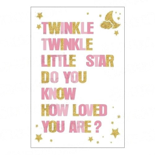 Twinkle Twinkle Little Star Pink Poster 01