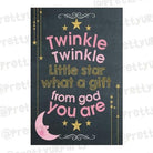 Twinkle Twinkle Little Star Pink Poster 03 THEME PARTIES Pretty UR Party