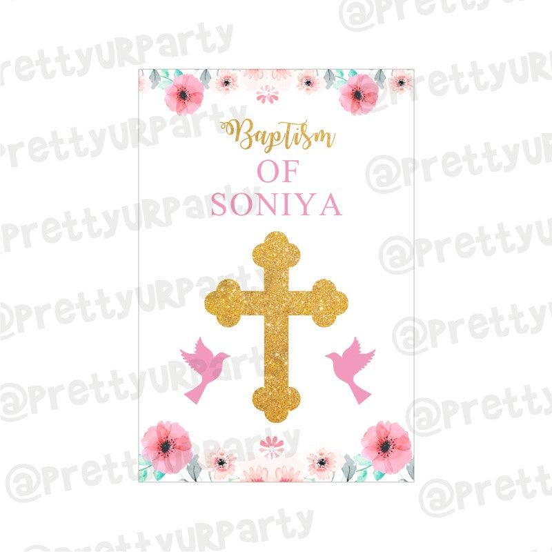 Baptism Pink Poster 03 ALL PARTY SUPPLIES Pretty UR Party