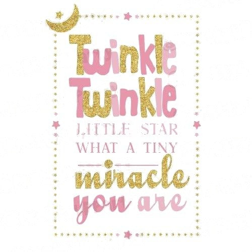 Twinkle Twinkle Little Star Pink Poster 04