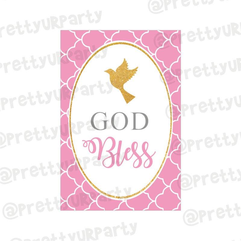 Baptism Pink Poster 04 ALL PARTY SUPPLIES Pretty UR Party