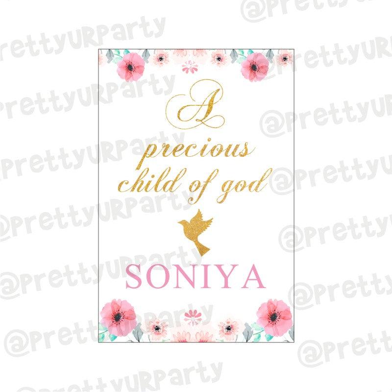 Baptism Pink Poster 02 ALL PARTY SUPPLIES Pretty UR Party