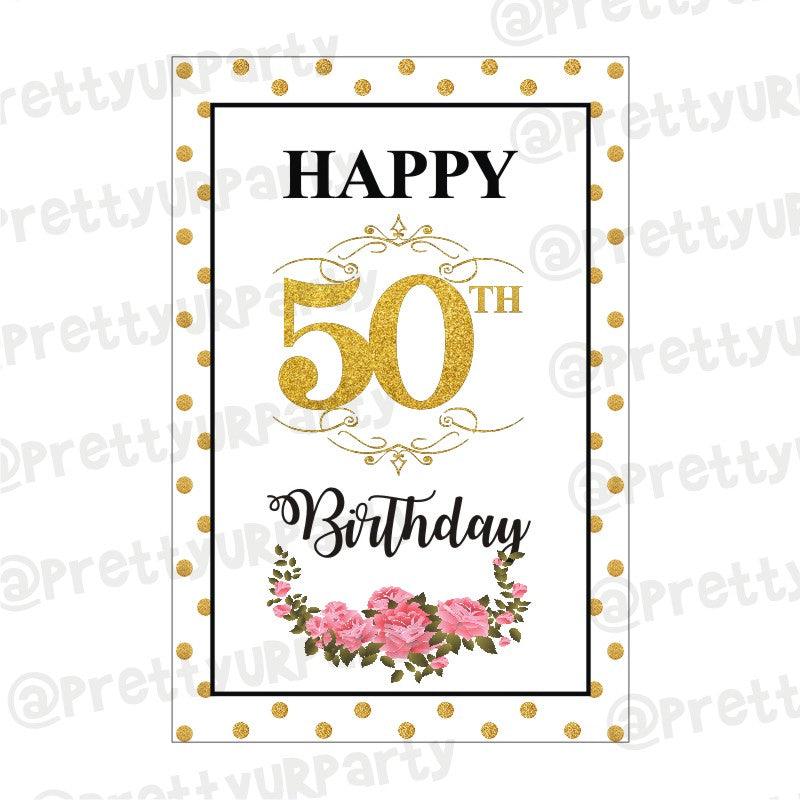 50th Birthday Poster 01 THEME PARTIES Pretty UR Party 30th Birthday