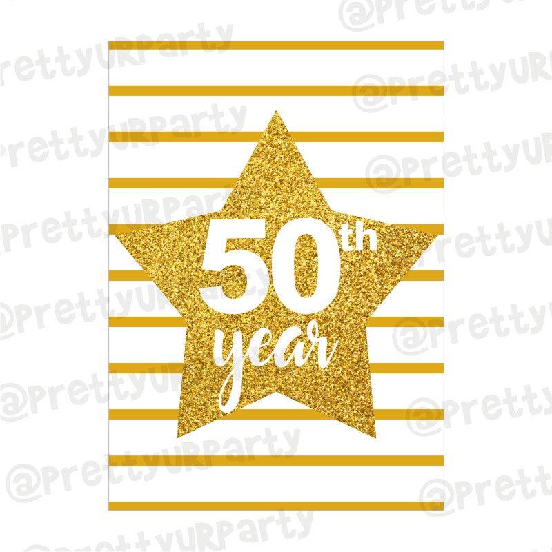 50th Anniversary Poster 01 ALL PARTY SUPPLIES Pretty UR Party