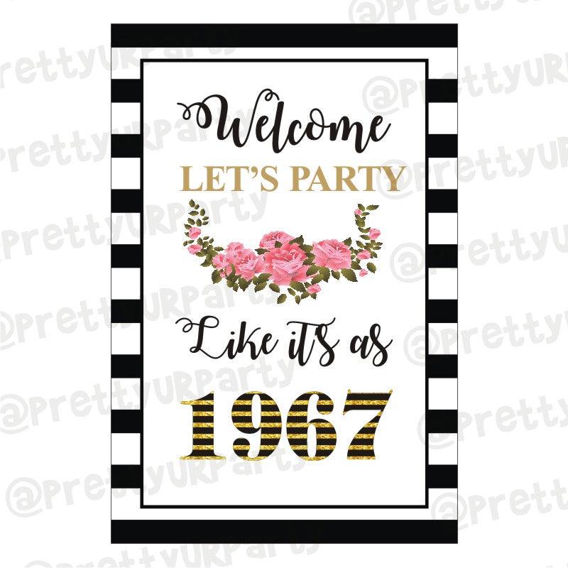 50th Birthday Poster 02 THEME PARTIES Pretty UR Party 30th Birthday