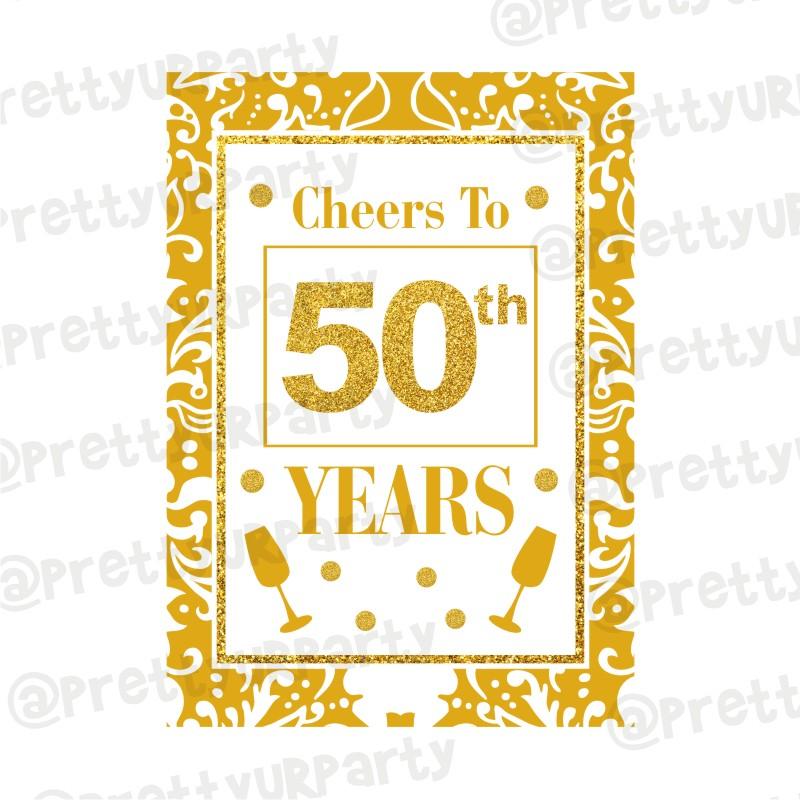 50th Anniversary Poster 02 ALL PARTY SUPPLIES Pretty UR Party