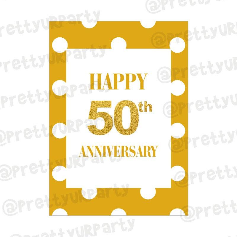 50th Anniversary Poster 03 ALL PARTY SUPPLIES Pretty UR Party