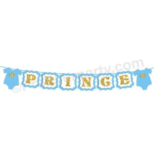 Prince Baby Shower Bunting BABY SHOWER Pretty UR Party