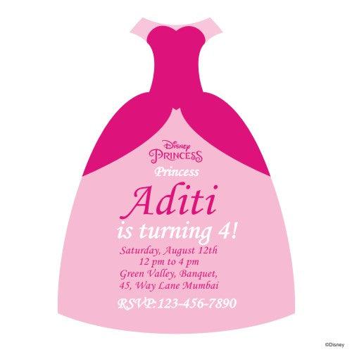Princess Dress Invitations ALL PARTY SUPPLIES Pretty UR Party