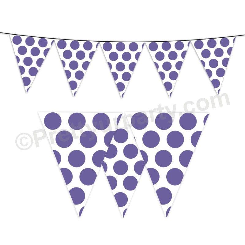 Purple Polka Dots Bunting BABY SHOWER Pretty UR Party Default Title