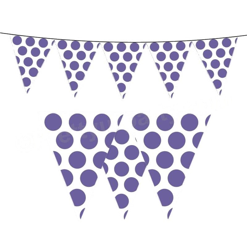 Purple Polka Dots Bunting