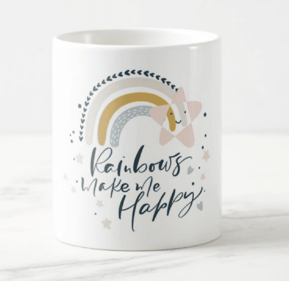 Rainbows Make Me Happy Mug RETURN GIFTS Pretty UR Party