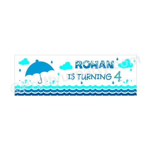 Personalized Monsoon Theme Banner 30in ALL PARTY SUPPLIES Pretty UR Party Default Title
