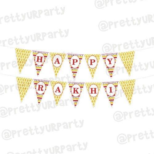 Red and Yellow Pattern Rakhi Theme Bunting ALL PARTY SUPPLIES Pretty UR Party Default Title