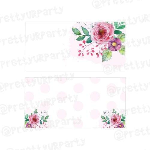 Pink and Green Floral Rakhi Food Labels / Buffet Table Cards ALL PARTY SUPPLIES Pretty UR Party Default Title