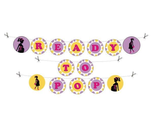 Ready to Pop Baby Shower Decorations Package BABY SHOWER Pretty UR Party