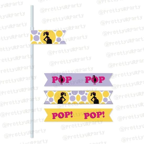 Ready to POP Drink Straws BABY SHOWER Pretty UR Party