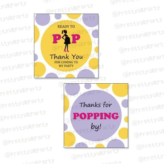 Ready to POP Thank you Tags BABY SHOWER Pretty UR Party Default Title Ready to POP Thank you Tags BABY SHOWER Pretty UR Party Default Title