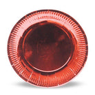 Red Metallic Paper Plates - Pack of 10 THEME PARTIES Pretty UR Party