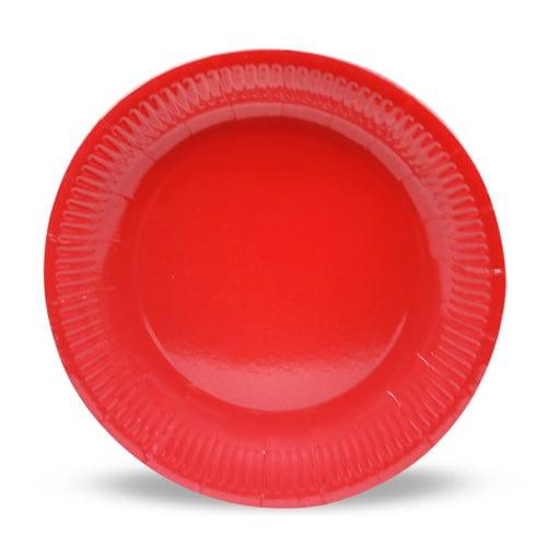 Red Paper Plates - pack of 10 THEME PARTIES Pretty UR Party