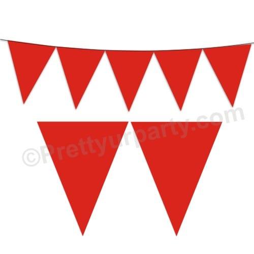 Red Plain Bunting BABY SHOWER Pretty UR Party Default Title